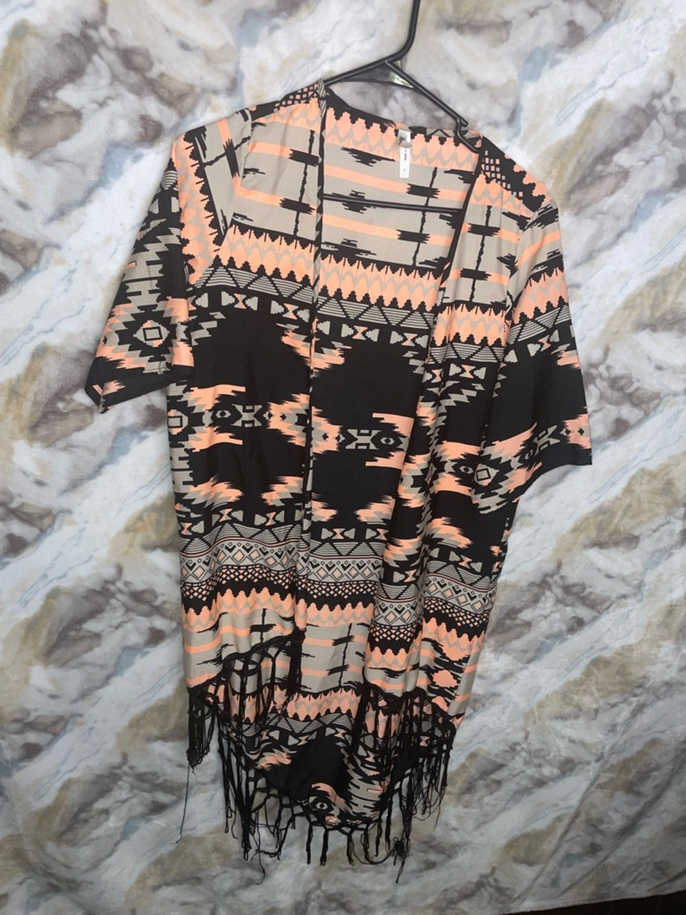 Live 4 Truth Peach and Black Aztec Cardigan